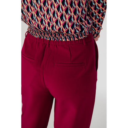 Vila Clothes Bordeaux Polyester Pant