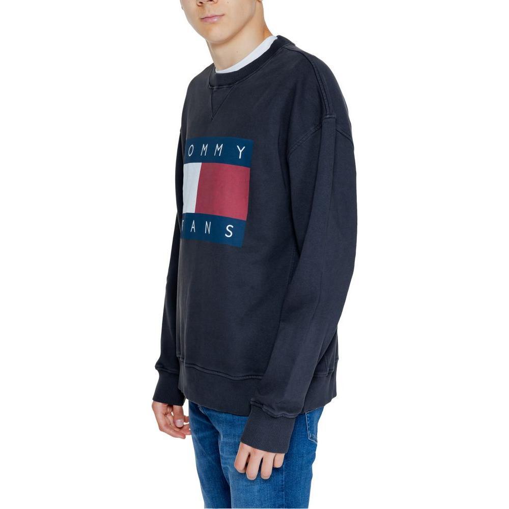 Tommy Hilfiger Jeans Black Cotton Sweatshirt TO-14566500009-IT44 | S