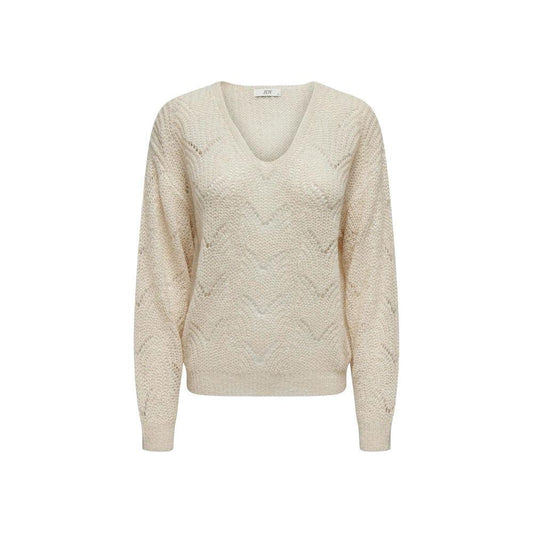 Jacqueline De Yong Cream Marabou Sweater JA-15170300143-IT38|XS