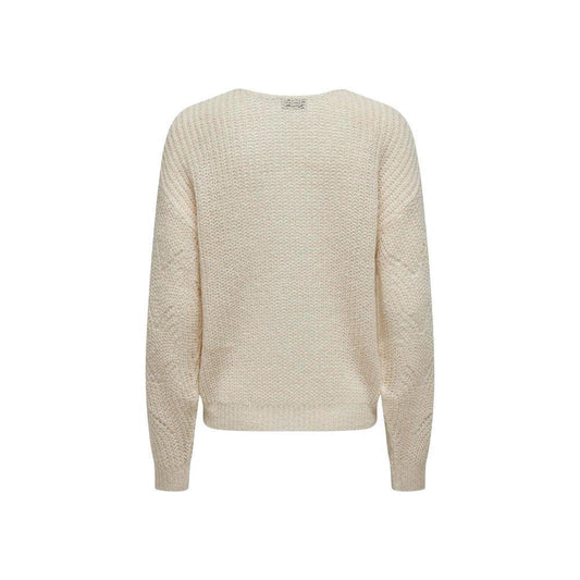 Jacqueline De Yong Cream Marabou Sweater JA-15170300143-IT38|XS