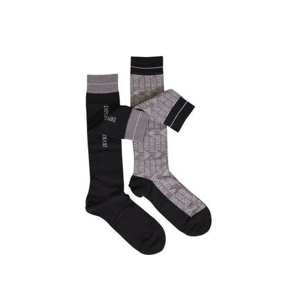 Emporio Armani Underwear Black Cotton Socks