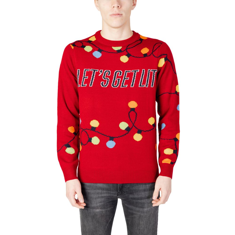 Only & Sons Red Marabou Sweatshirt