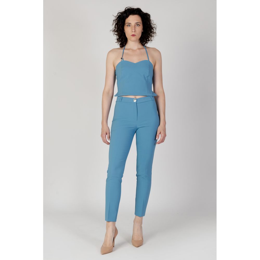 Rinascimento Turquoise Polyester Top