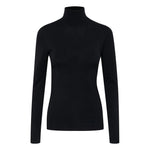 ICHI Black Viscose Turtleneck IC-13338900009-XL