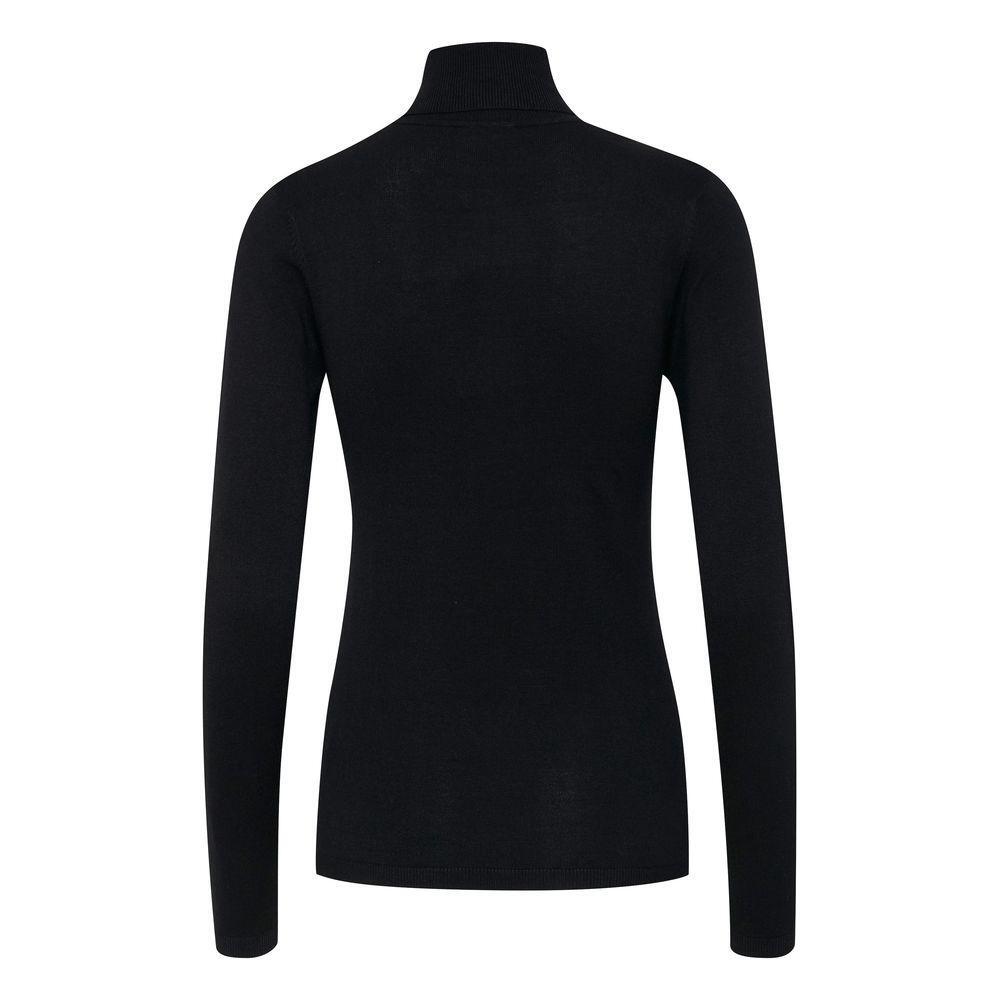 ICHI Black Viscose Turtleneck IC-13338900009-XL