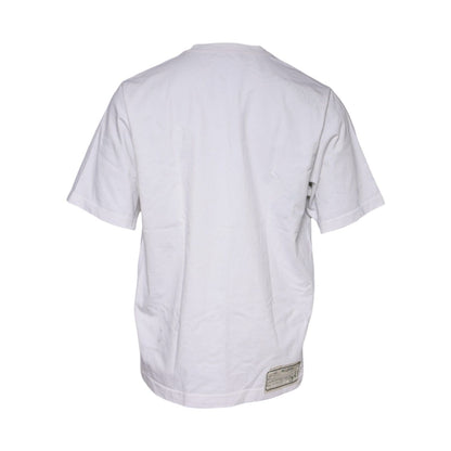 Dolce & Gabbana White Love & Peace Cotton Round Neck T-shirt