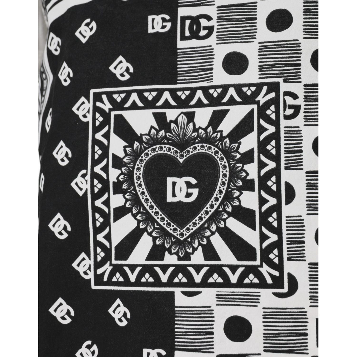 Dolce & Gabbana White Bandana Print Cotton Short Sleeves T-shirt