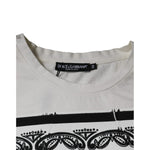 Dolce & Gabbana White Bandana Print Cotton Short Sleeves T-shirt