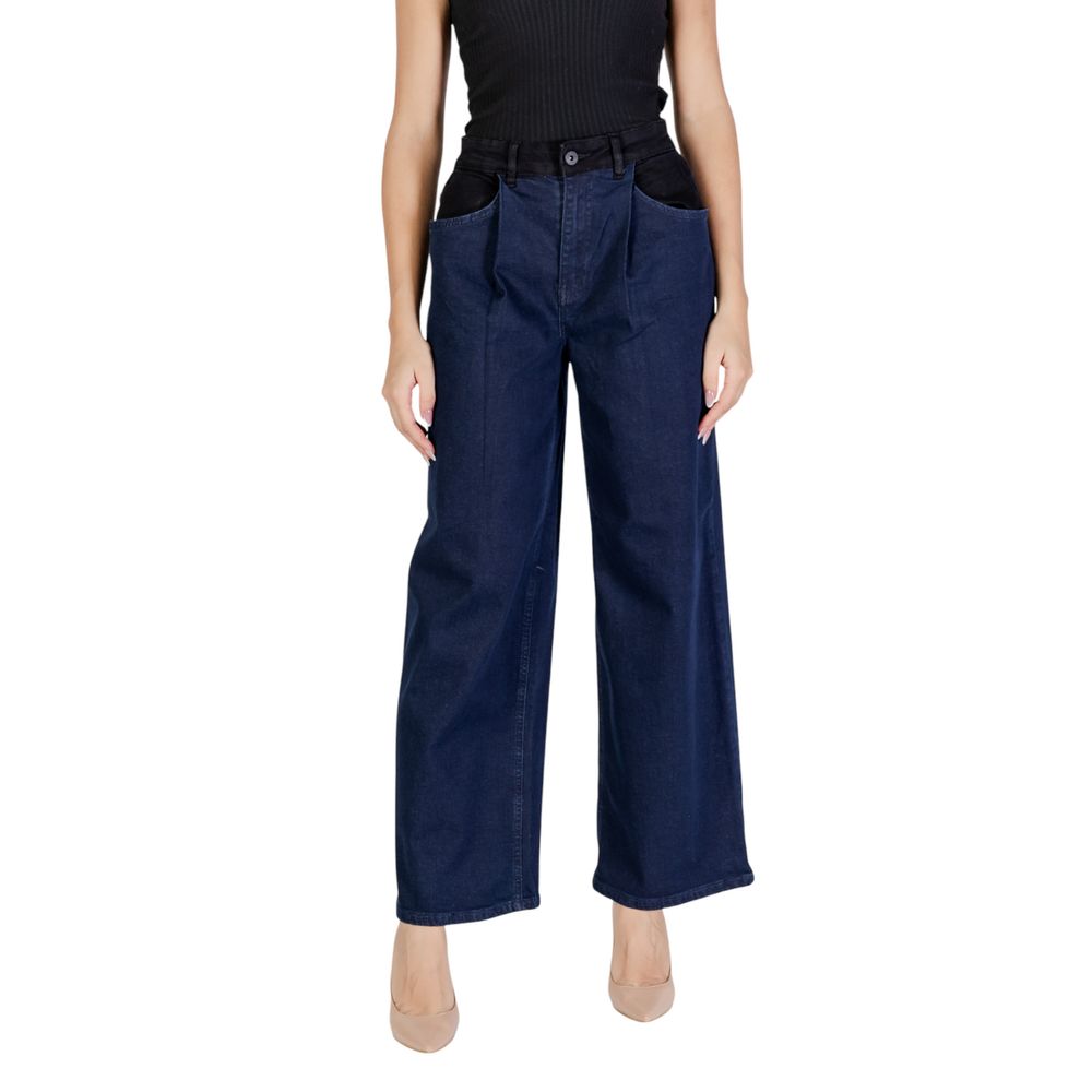 ICHI Blue Cotton Pant
