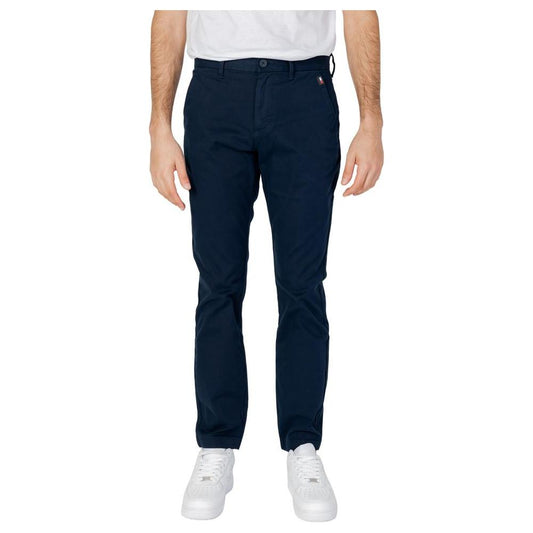 Tommy Hilfiger men's tapered blue jeans made of organic cotton, spring/summer collection, featuring comfort with elastane.