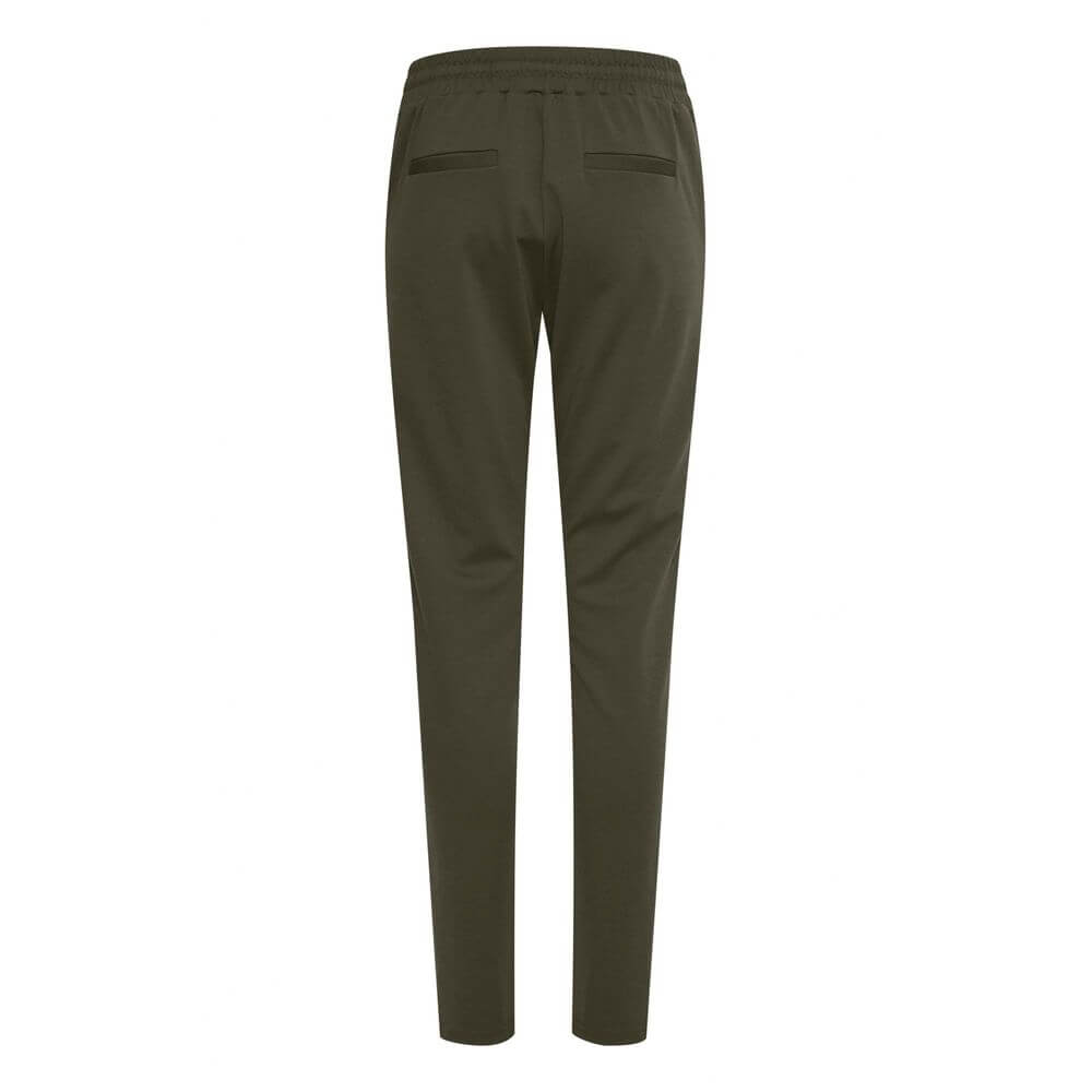 ICHI Green Polyester Pant