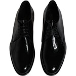 Dolce & Gabbana Black Patent Leather Derby Formal Dress Shoes MV6379-40