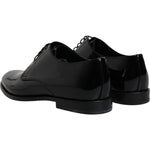Dolce & Gabbana Black Patent Leather Derby Formal Dress Shoes MV6379-40