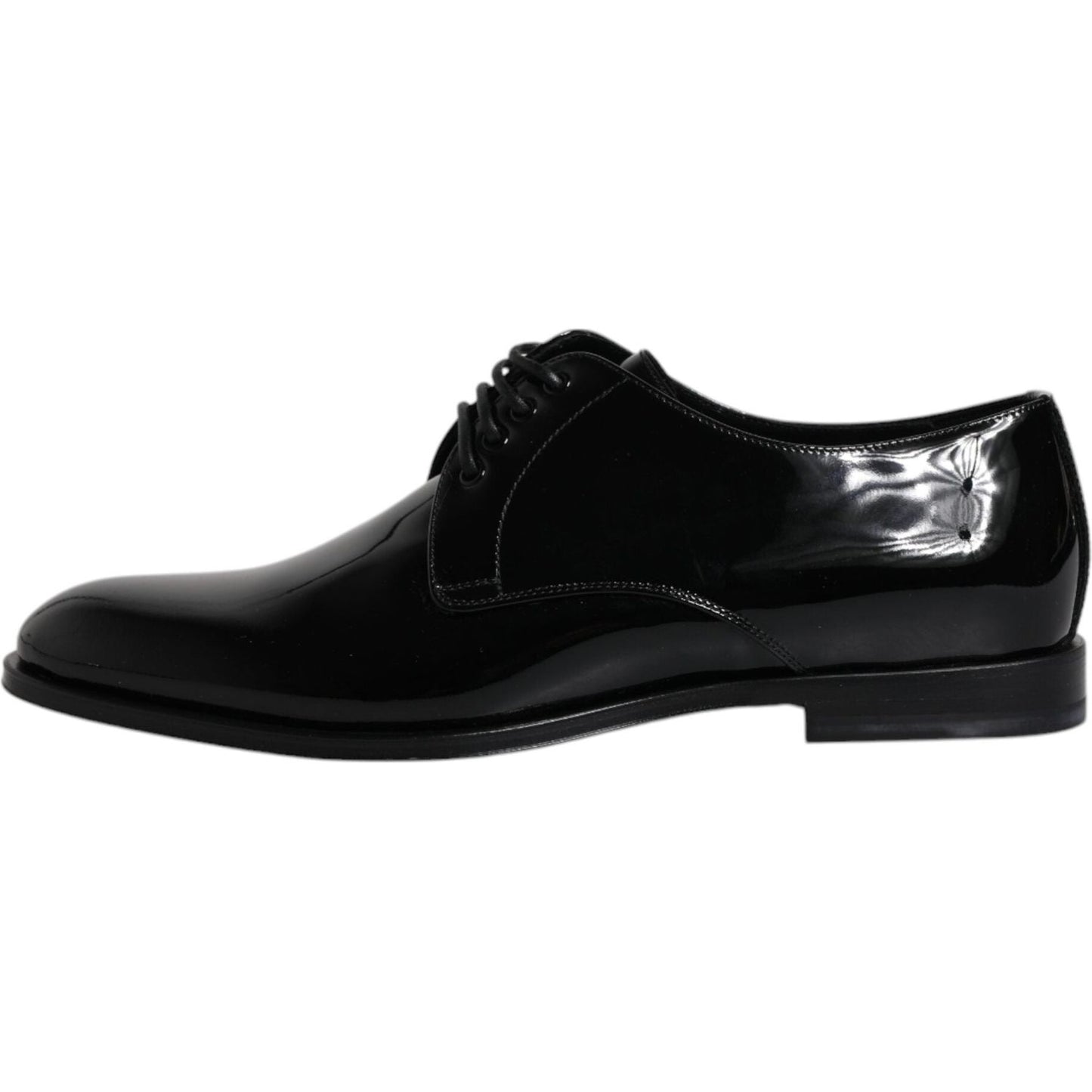 Dolce & Gabbana Black Patent Leather Derby Formal Dress Shoes MV6379-40
