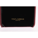 Dolce & Gabbana Pink Leather Heart Crystal Phone Case SMY208