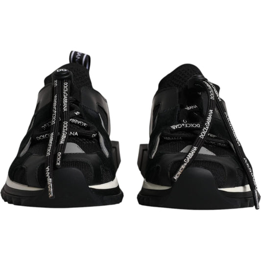 Dolce & Gabbana Black White Logo Sorrento Mens Sneakers Shoes Dolce & Gabbana Black