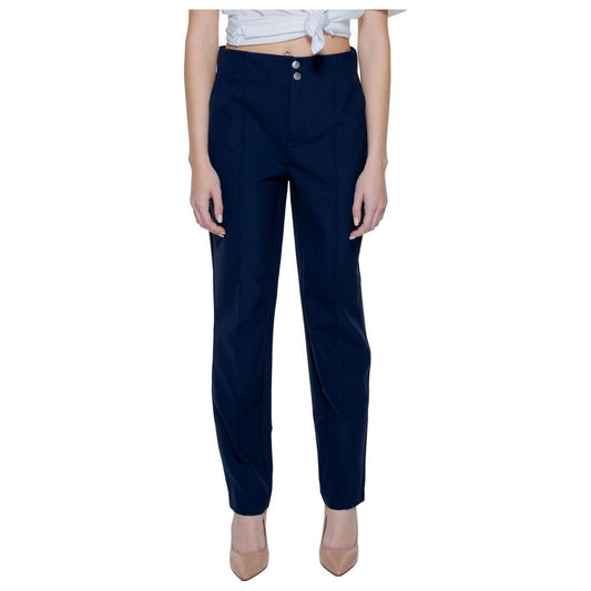 Women's Street One blue cigarette pants in polyamide, perfect for spring/summer. Stylish and comfortable with a modern fit.