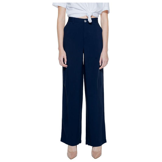 Street One women's palazzo pants in blue, 100% viscose, perfect for spring/summer collection fashion.