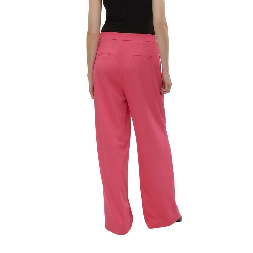 Vero Moda Pink Polyester Casual Pants