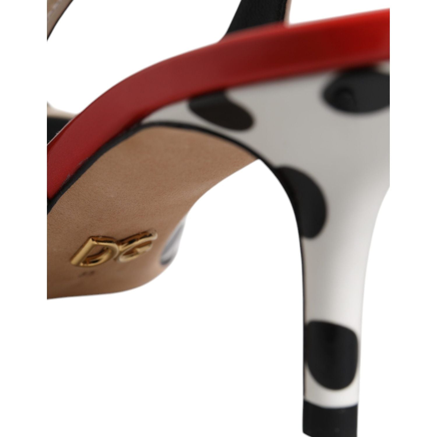 Dolce & Gabbana Multicolor Leather Crystal Heels Slingback Shoes