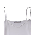 Fabiana Filippi White Spaghetti Strap Sleeveless Tank Top TSH86778-40