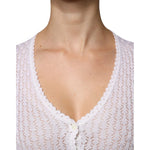 Dolce & Gabbana White Silk Button Down Cardigan Sweater TSH86796-38