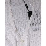 Dolce & Gabbana White Silk Button Down Cardigan Sweater TSH86796-38