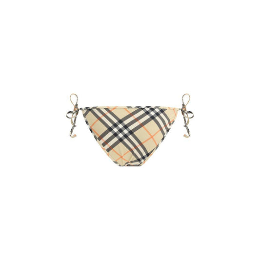 Burberry Archivio Check brief swimsuit with tie sides and classic check pattern for an elegant, timeless look.