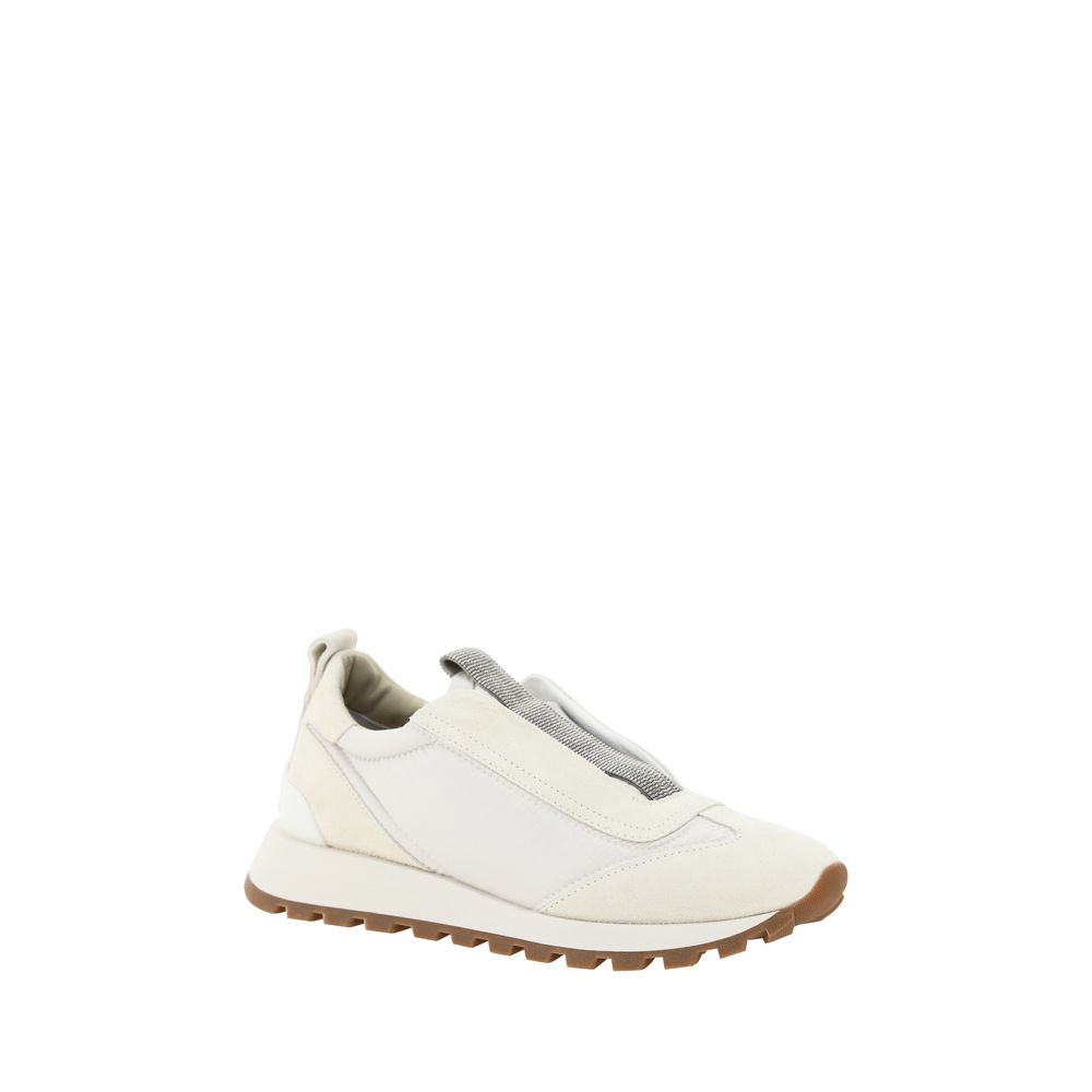 Brunello Cucinelli White Rubber Low Top Sneakers
