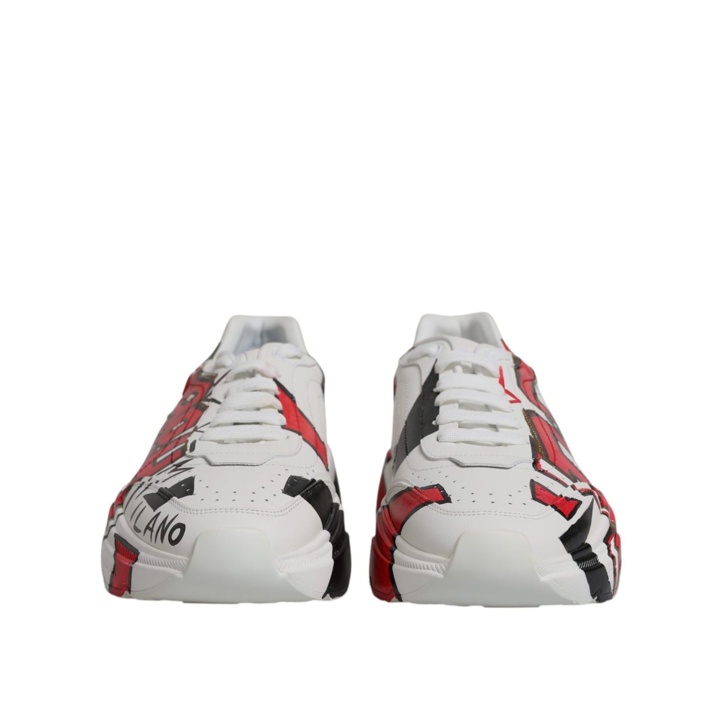 Dolce & Gabbana White Daymaster Hand Painted Sneakers Shoes