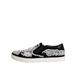 Dolce & Gabbana Black Embellished London Men Slip On Shoes MV6587-41
