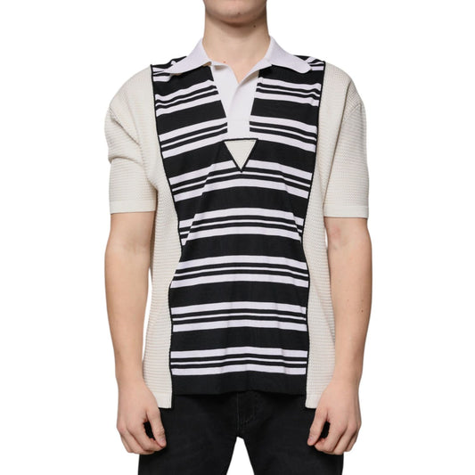 Dolce & Gabbana Multicolor Stripe Collared Polo T-shirt