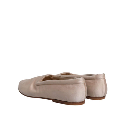 Dolce & Gabbana Beige Fabric Slip On Ballerina Flats Shoes