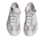 Dolce & Gabbana White Mesh NS1 Low Top Sports Sneaker Shoes LA12205-35