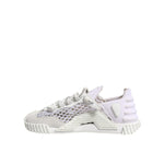Dolce & Gabbana White Mesh NS1 Low Top Sports Sneaker Shoes LA12205-35