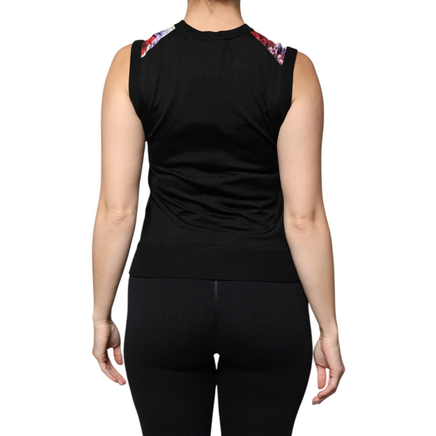 Dolce & Gabbana Multicolor Floral Silk Sleeveless Tank Blouse Top