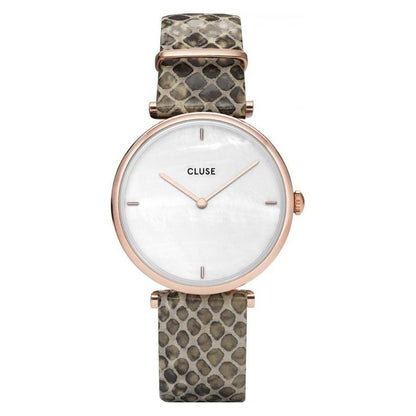 Cluse Beige Leather Watch