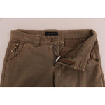 Ermanno Scervino Chic Brown Casual Cotton Pants Ermanno Scervino Dark Olive Green