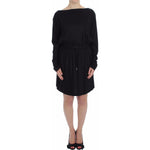 Versace Jeans Black Modal Silk Shift Knee Dress SIG18133-2