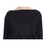 Versace Jeans Black Modal Silk Shift Knee Dress SIG18133-2