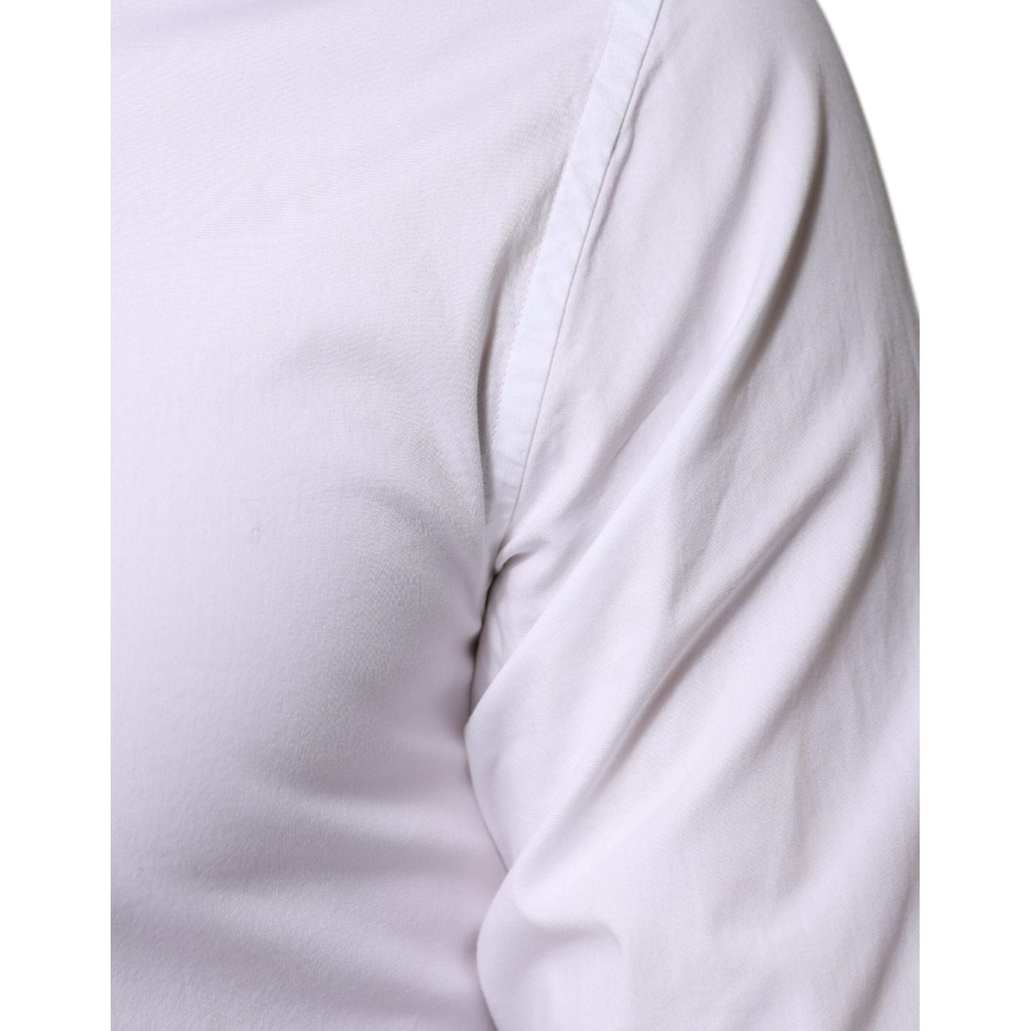 Dolce & Gabbana White Cotton Formal Men GOLD Dress Shirt