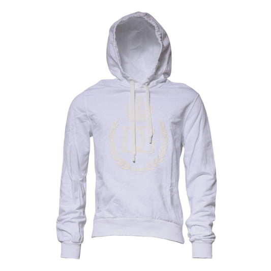 Dolce & Gabbana White Logo Hooded Pullover Sweatshirt Sweater TSH87357-46