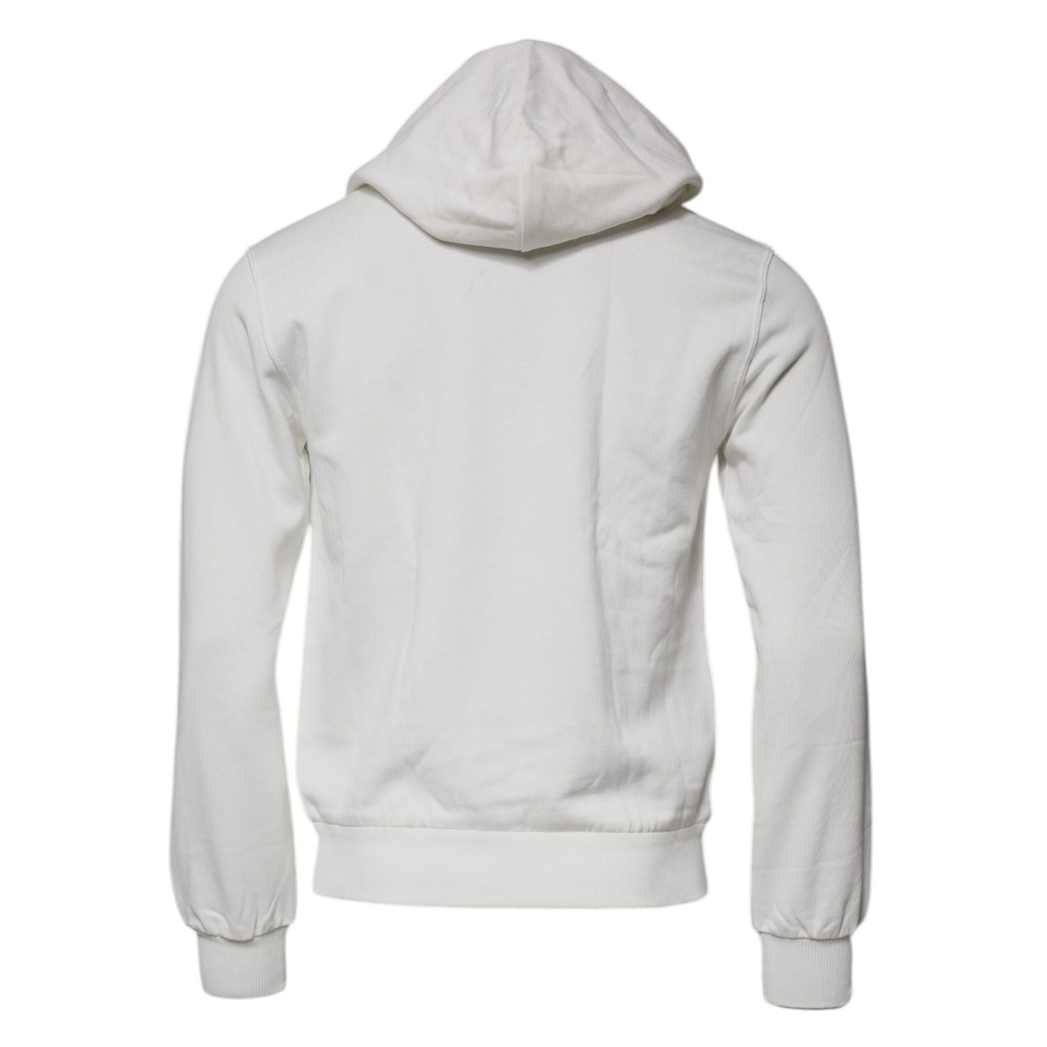 Dolce & Gabbana White Caesar Cotton Hooded Pullover Sweater