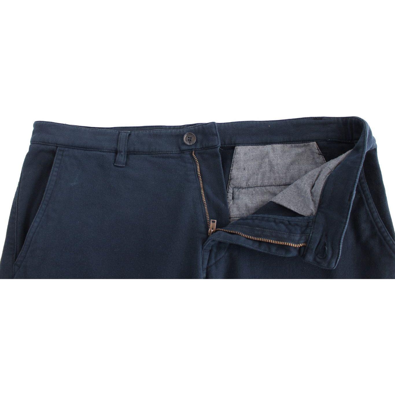 GF Ferre Blue Stretch Straight Fit Pants Chinos SIG11098-1