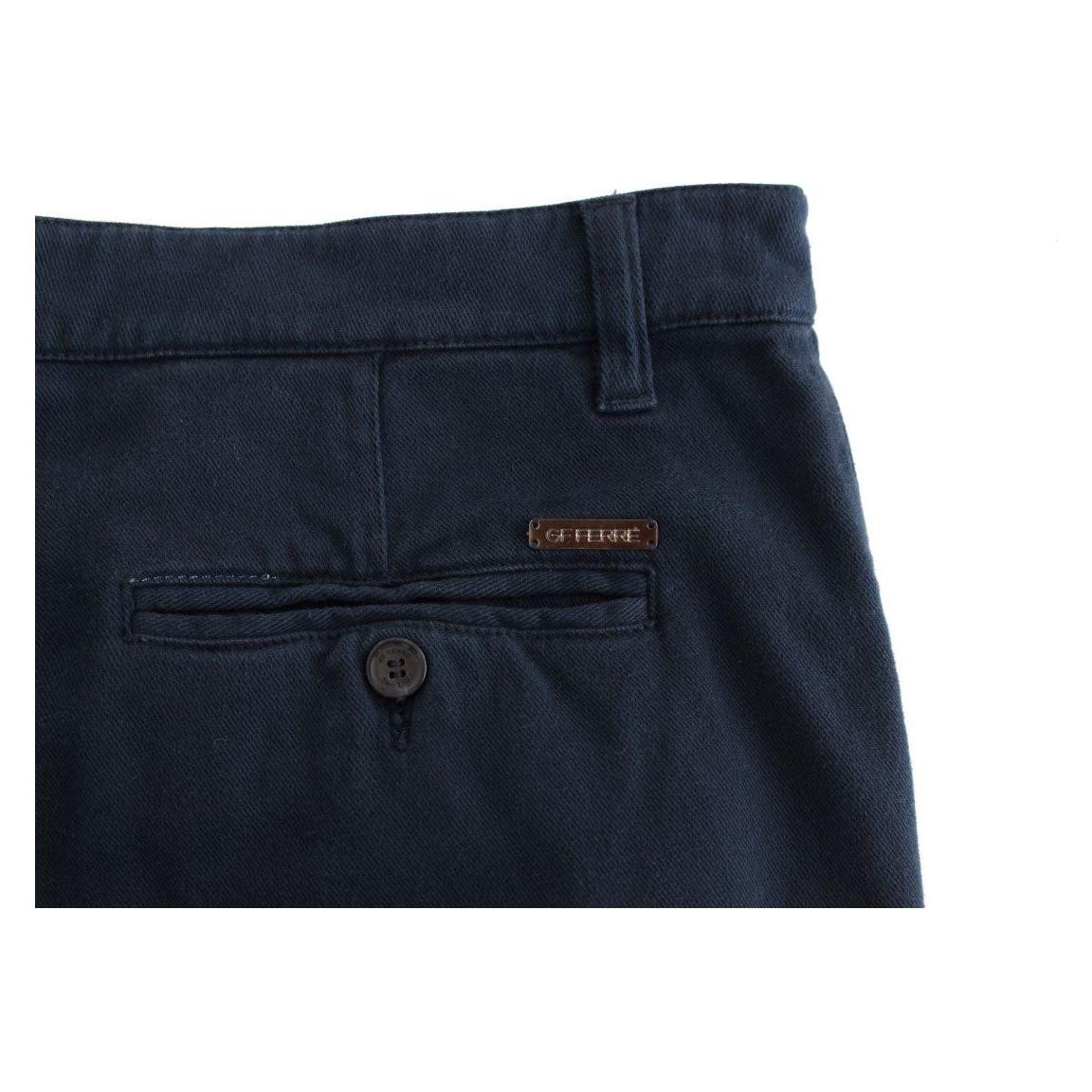 GF Ferre Blue Stretch Straight Fit Pants Chinos SIG11098-1