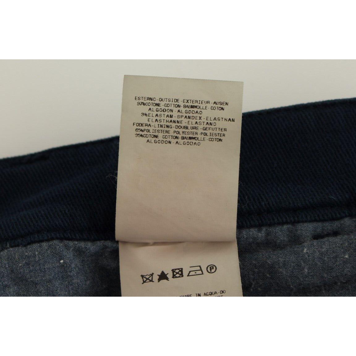 GF Ferre Blue Stretch Straight Fit Pants Chinos SIG11098-1