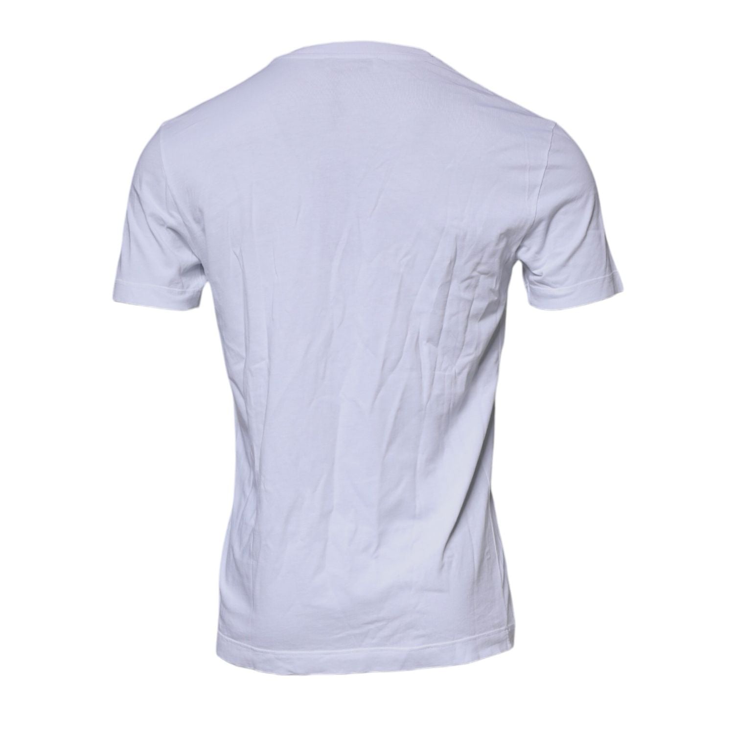 Dolce & Gabbana White DG Logo Cotton Crew Neck T-shirt