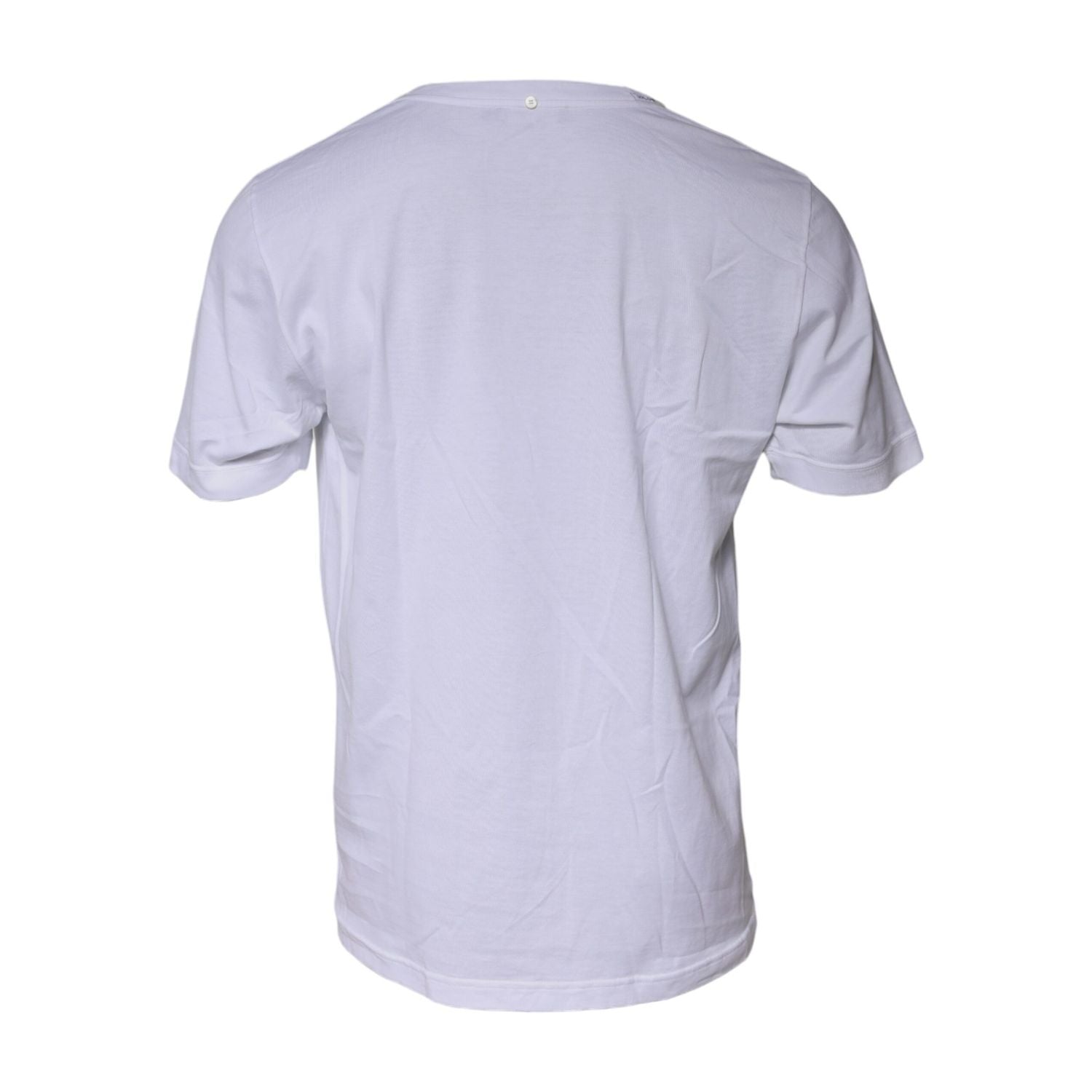 Dolce & Gabbana White Cotton Crew Neck Short Sleeves T-shirt