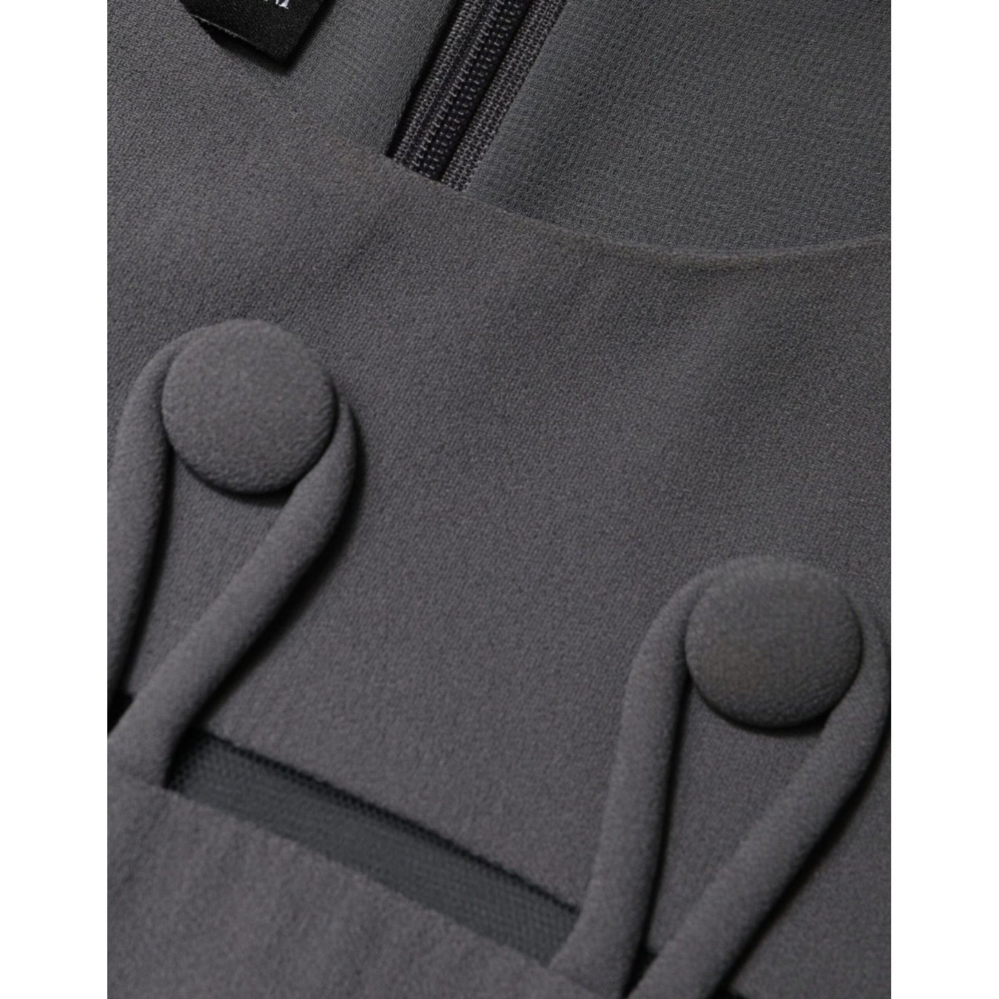 Emporio Armani Gray Round Neck Sleeveless A-line Mini Dress