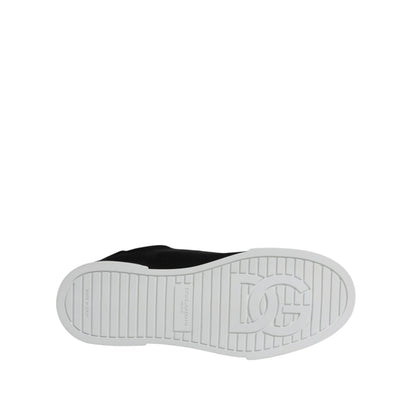 Dolce & Gabbana Black Portofino Low Top Sneakers Shoes